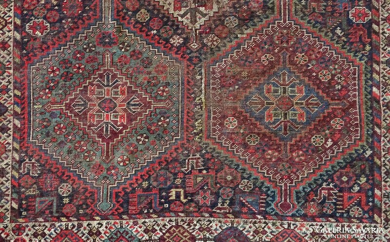 1L002 antique hand-knotted Caucasian tapestry circa 1880 150 x 190 cm