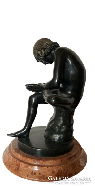 Spinario - boy with thorns - antique bronze statue
