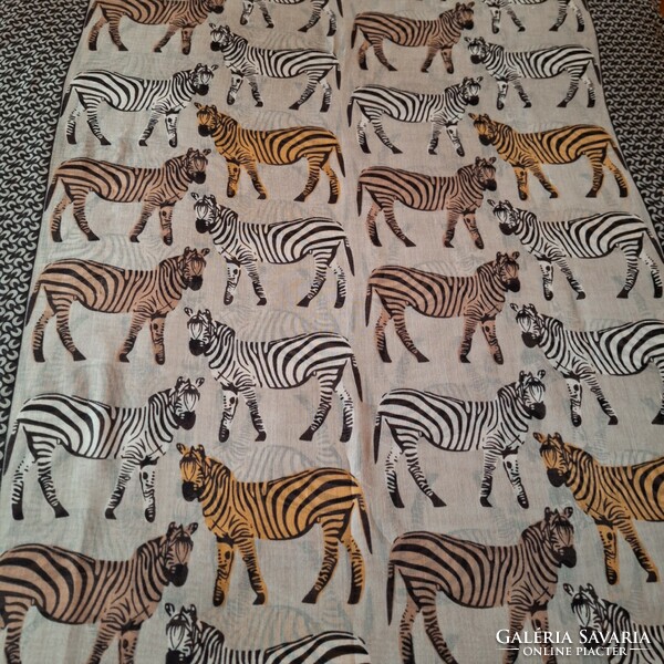 Afrika zebra mintás kendő, szafari dizájn ( nagy)