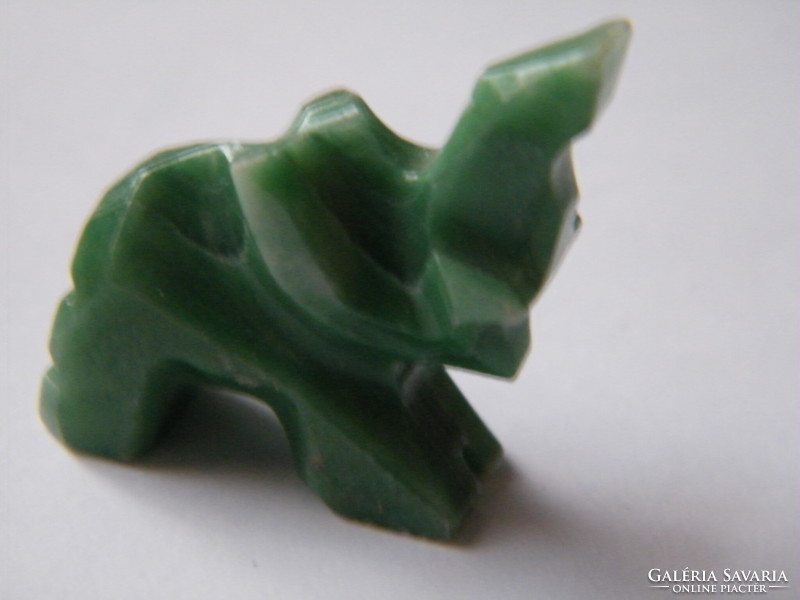 Mini jade elephant figure