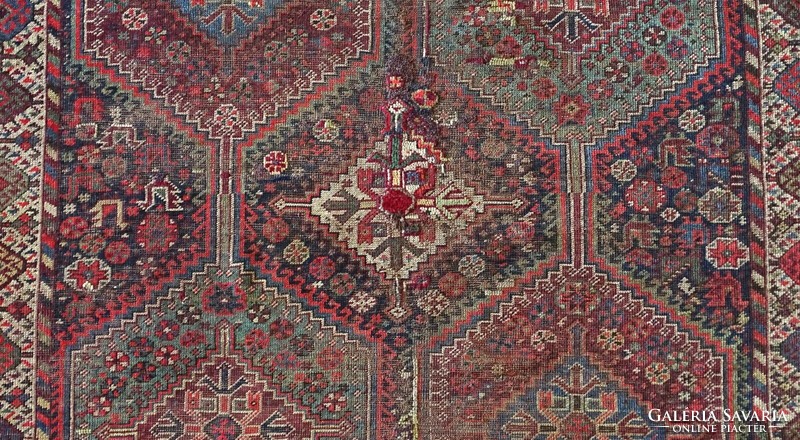 1L002 antique hand-knotted Caucasian tapestry circa 1880 150 x 190 cm