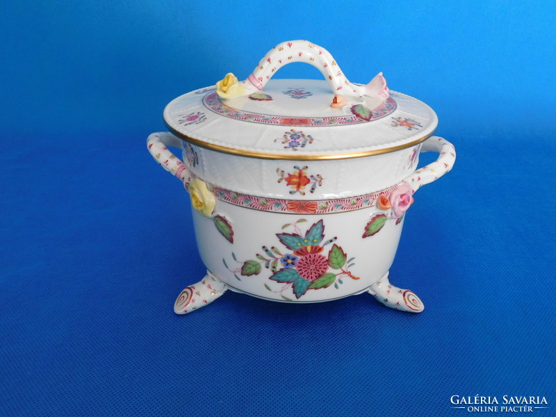 Herend colorful Appony richly painted biscuit holder