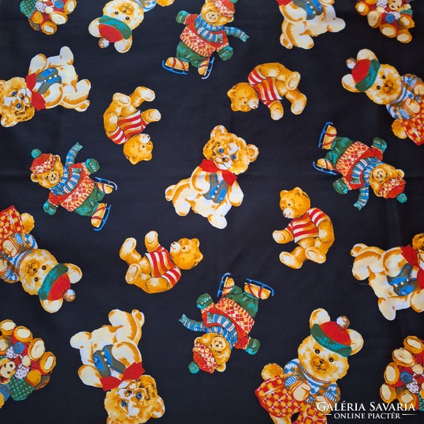 Italian silk scarf, teddy bear pattern (large)