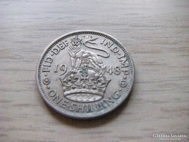 1 Shilling  1948   Anglia  ( Angol címer Álló oroszlán  oroszlán a Korona  felett  )