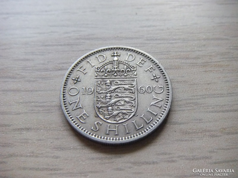 1 Shilling 1960 England (English coat of arms three lions on the coronation shield)