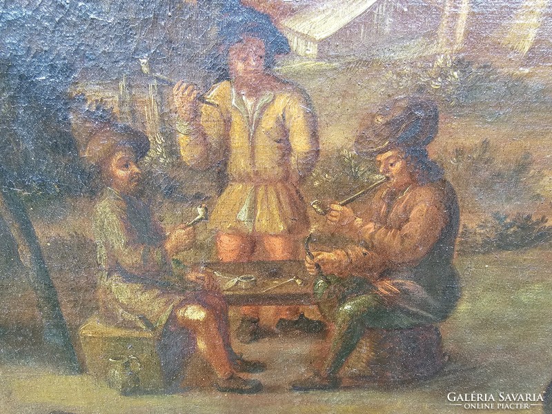 Antique multi-figure painting