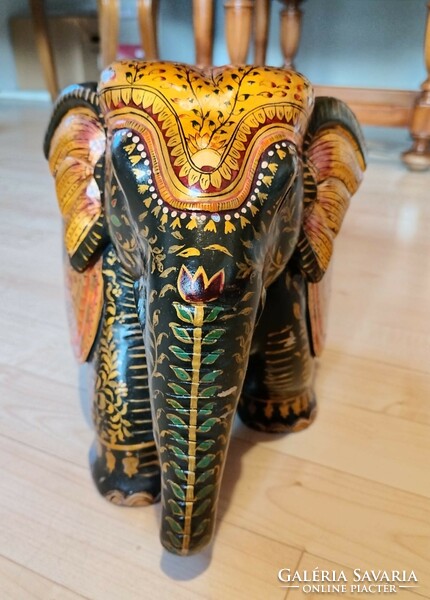 Hand painted elephant statue from India