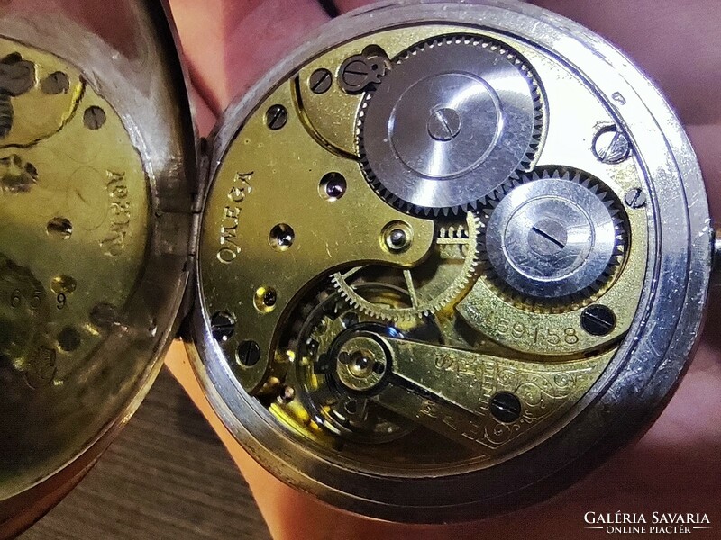 Silver omega pocket watch