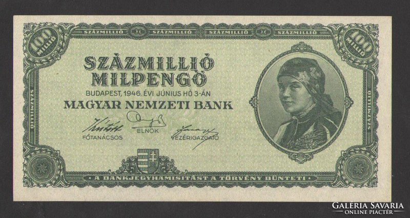 One hundred million milpengos 1946. Perfect unc !!!