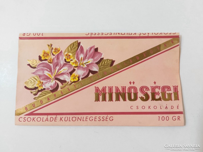Retro csokipapír Budapesti Csokoládégyár csokoládé különlegesség