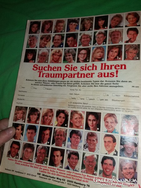 1990 .06.12 . német nyelvű PRALINÉ erotikus havilap, igényes művészi fotókkal a képek szerint