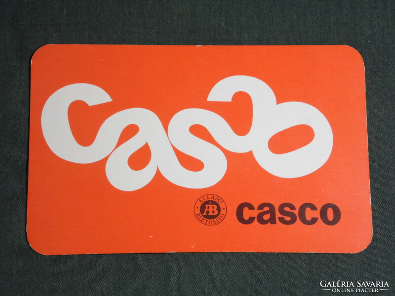 Kártyanaptár, Állami Biztosító, Casco , 1974,   (5)