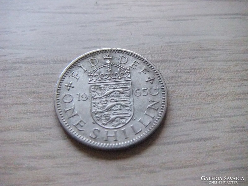 1 Shilling 1965 England (English coat of arms three lions on the coronation shield)