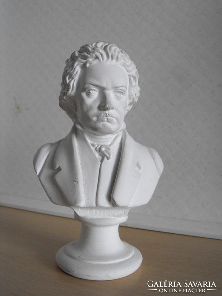 Beethoven mellszobor gipsz jelzett A. Giannelli