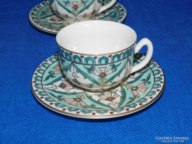 Zsolnay 6-piece coffee set with Persian pattern