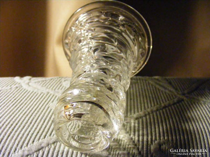 Twisted glass candle holder