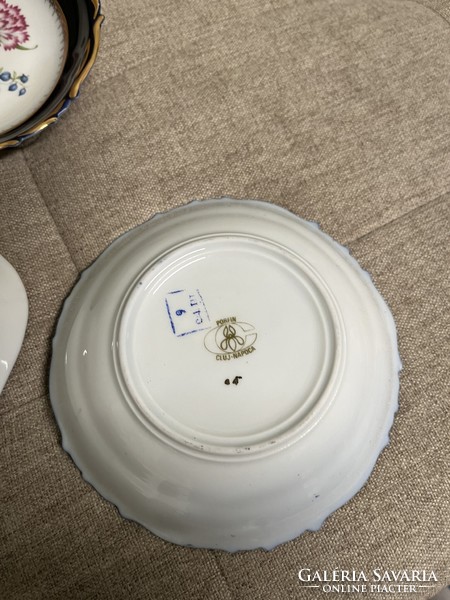 Porfin Kolozsvári Cluj Napoca Virágmintás Aranyozott Porcelán Tálak A68