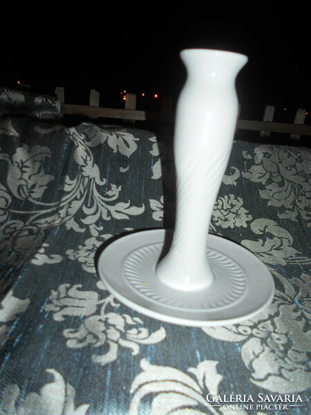 Zsolnay candle holder-white