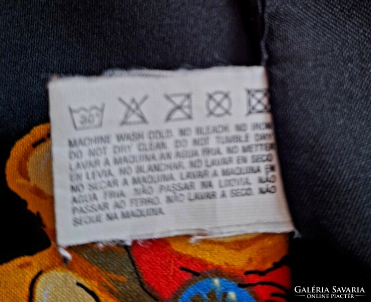 Italian silk scarf, teddy bear pattern (large)