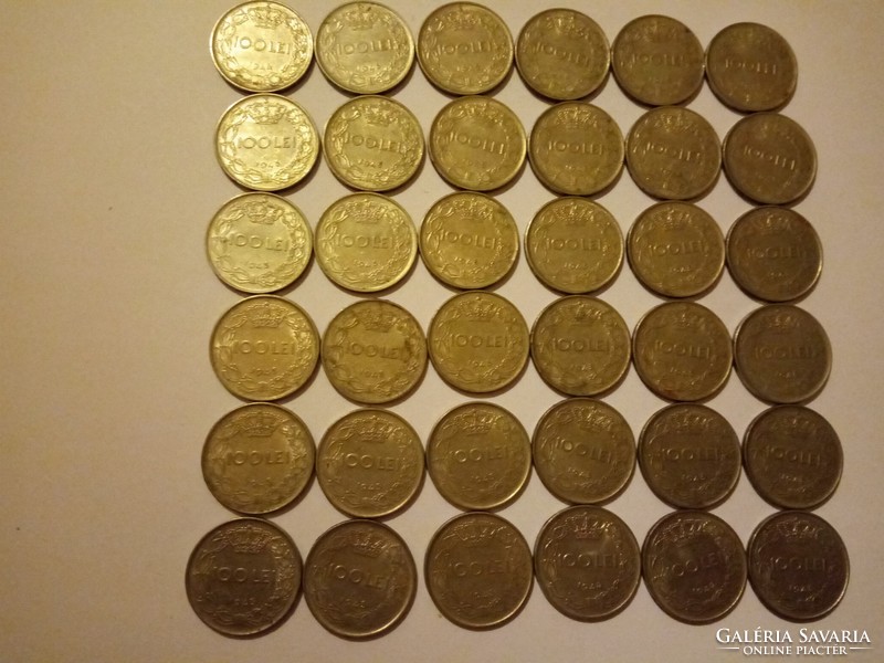 Romania 100 lei 1943 - 1944 !! 36 Pieces !!!