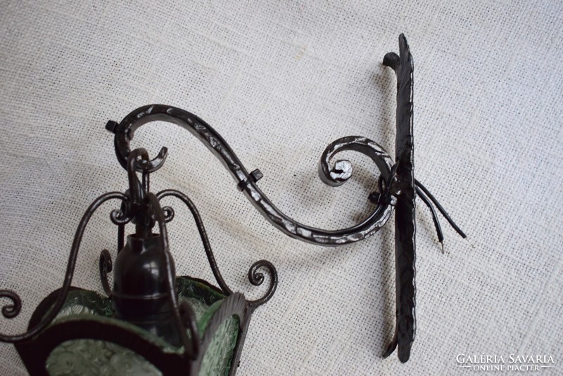 Wrought iron wall arm, wall lamp 23 x 12 x 28 cm works!