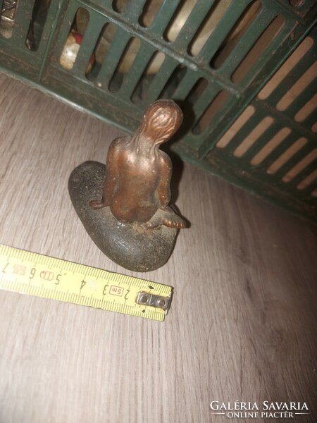 Little Mermaid, metal statue, bronzed