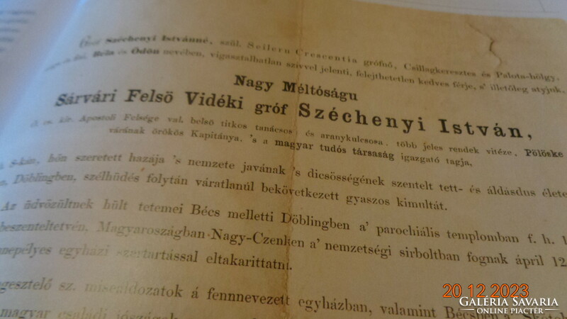 István Gróf Szechenyi was written by f. Bánhegyi. ..Apacai publishing house celldömölk 2005