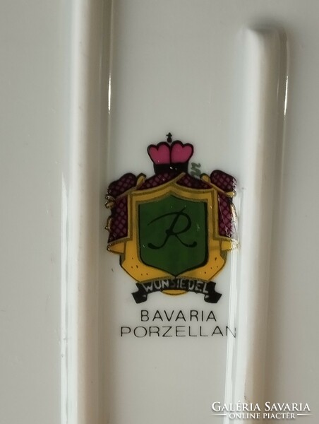 Német Bavária porcelán halas kínáló tál