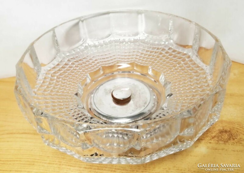Vitange crystal fruit bowl with silver-plated base, a 1920s rarity for your dining room