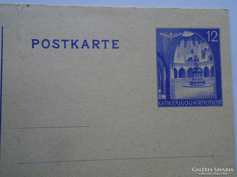 D200542 Németország Lengyelország Poland, Díjjegyes levelezőlap 1942  Generalgouvernment Stationery