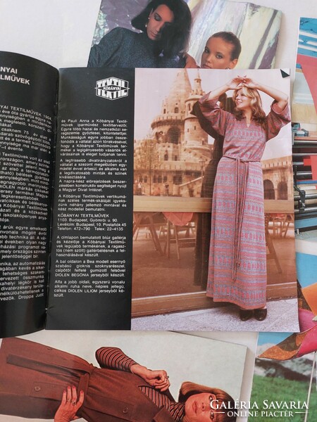 Retro catalog Köbánya textile advertising form 6 pcs