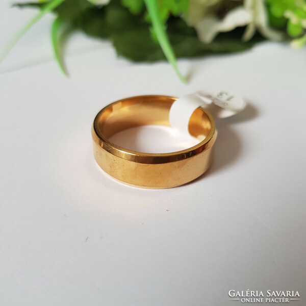 New gold ring with rounded edges - usa 13 / eu 75 / ø24mm