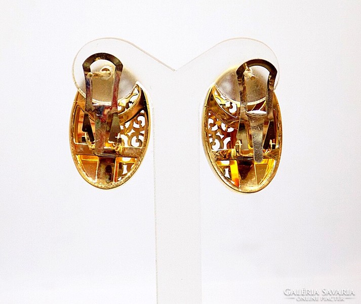 Engraved gold earrings (zal-au103880)
