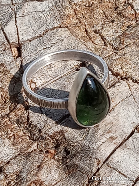 Tourmaline 925 sterling silver ring size 57