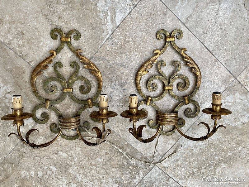 Impressive neo-baroque wall arm in a pair