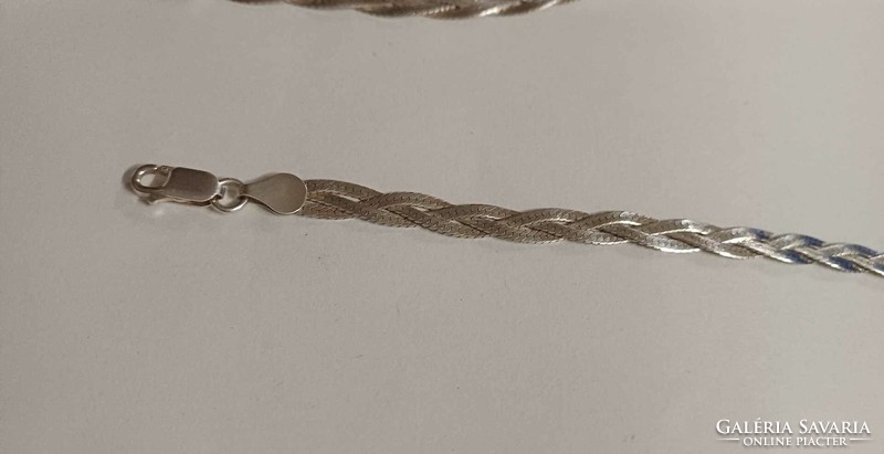 Italian silver wide necklace-necklace 45 cm