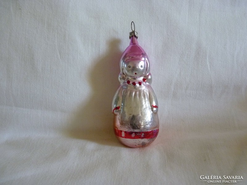 Old bottle of Christmas tree decoration - little girl!