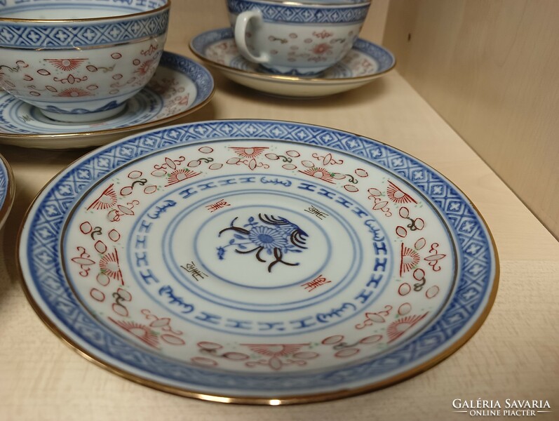 Chinese rice grain porcelain tea set
