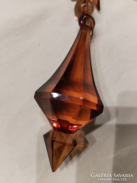 Decorative window ornament - in deep amber color/ plexiglass