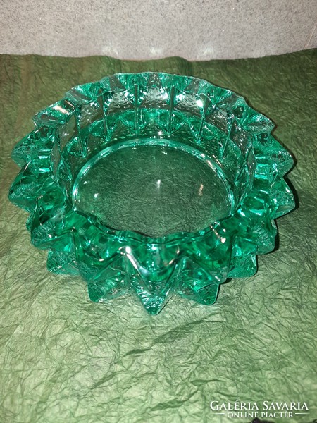 Retro zöld üveg tálka