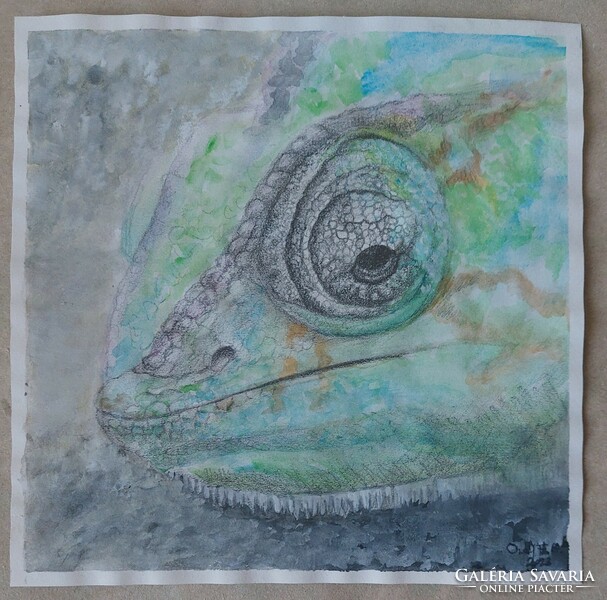 Chameleon painting