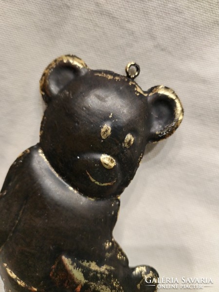 Tin, decorative teddy bear, pendant - in an antique atmosphere