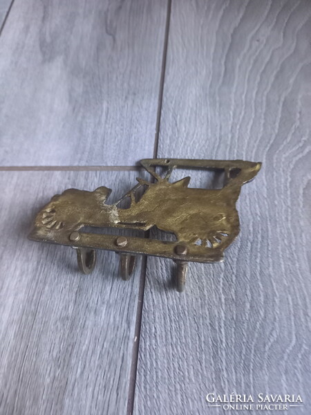 Nice old copper car key holder (12x8x3.3 cm)