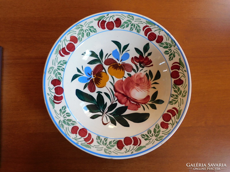 Bélapátfalvi plate with cherry border (puizsinszky j. And son) (between 1909-1920)