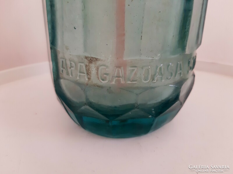 Régi Zöld Színű Szódásüveg APA GAZOASA 31cm!