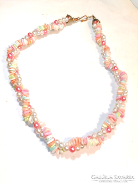 Mother of pearl and teal necklaces (1120)