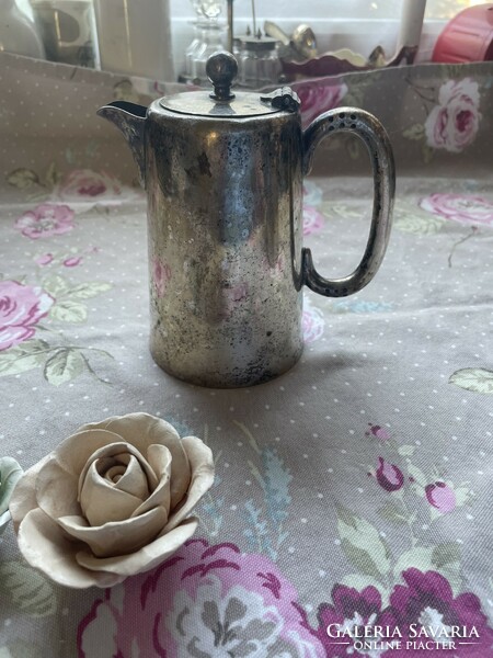 Pair of Art Deco silver-plated jugs, tea and coffee jugs + 1 addition to be repaired