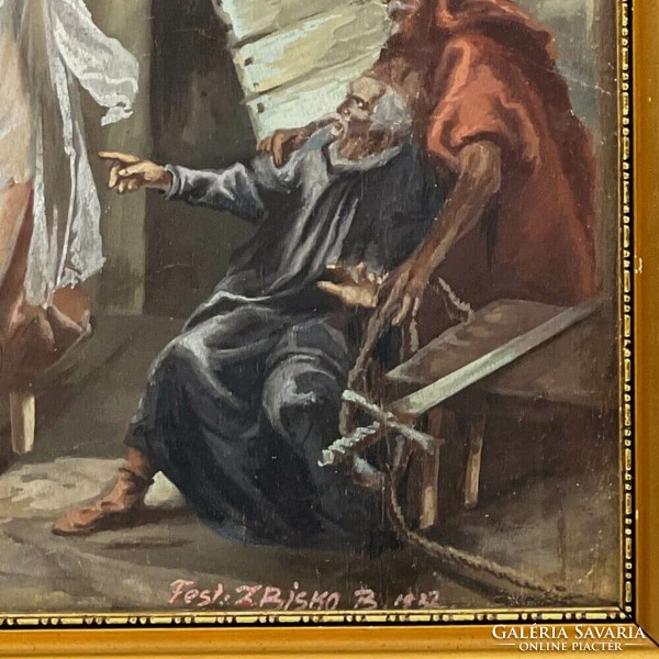 Marked by Z. Bisko, around 1910: Saint Peter receives the keys of the church f00287