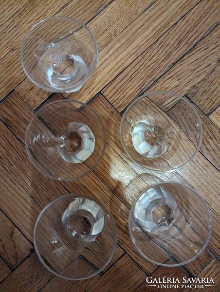 5 Art Deco liqueur glasses (damaged)