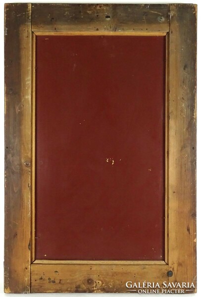 1L155 antique Biedermeier mirror with thick veneer 80 x 53.5 Cm